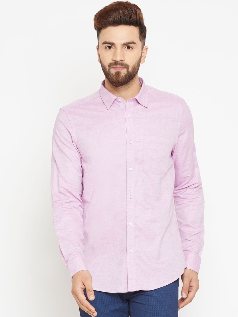 

Blackberrys Men Pink Slim Fit Solid Casual Shirt