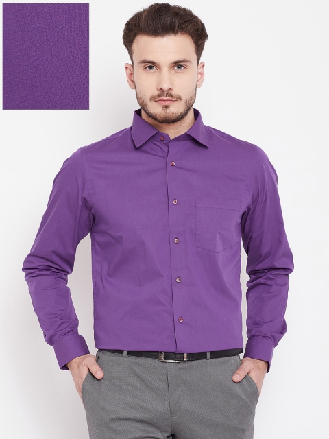 

Blackberrys Men Purple Slim Fit Solid Formal Shirt