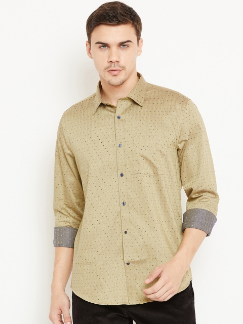 

Blackberrys Men Yellow Slim Fit Self Design Casual Shirt