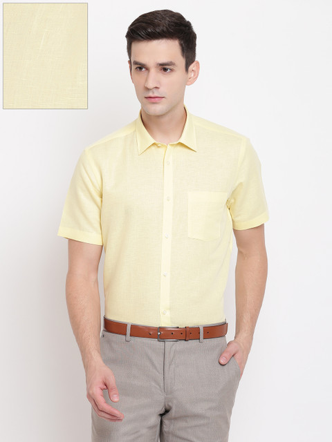 

Blackberrys Men Yellow Slim Fit Solid Casual Shirt