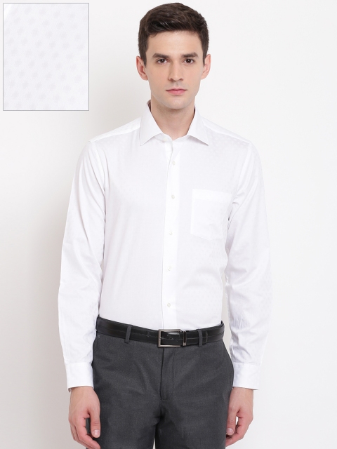 

Blackberrys Men White Slim Fit Solid Formal Shirt