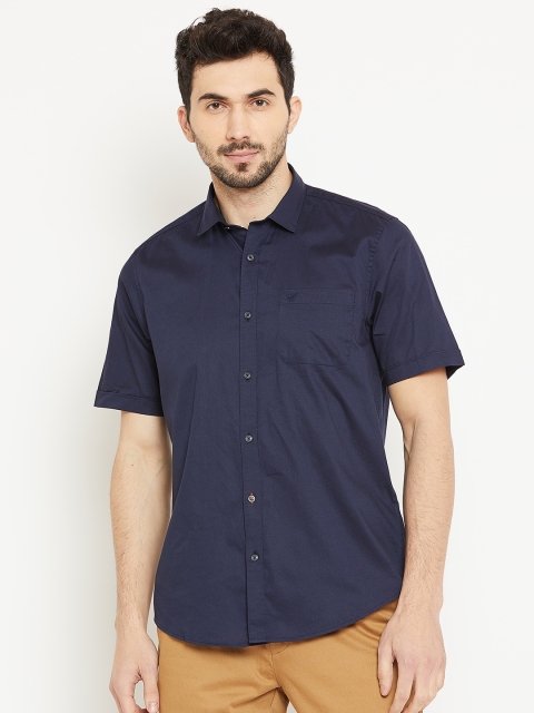 

Blackberrys Men Navy Blue Slim Fit Solid Casual Shirt