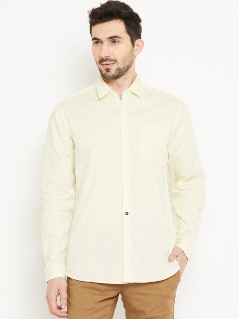 

Blackberrys Men Yellow Slim Fit Self Design Casual Shirt