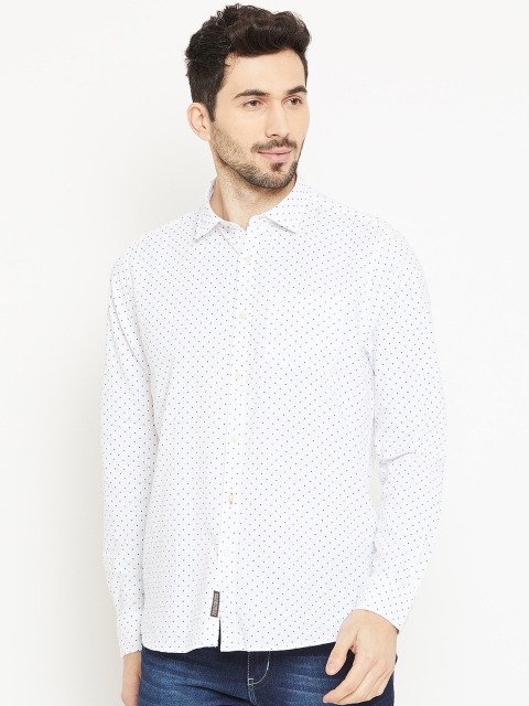 

Blackberrys Men White Slim Fit Printed Casual Shirt