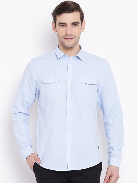 

Blackberrys Men Blue Slim Fit Solid Casual Shirt