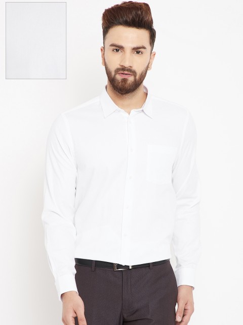 

Blackberrys Men White Slim Fit Solid Formal Shirt