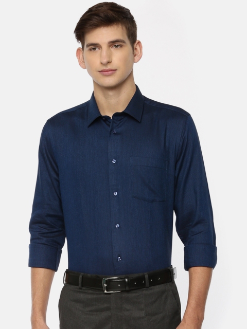 

Blackberrys Men Blue Slim Fit Self Design Formal Shirt