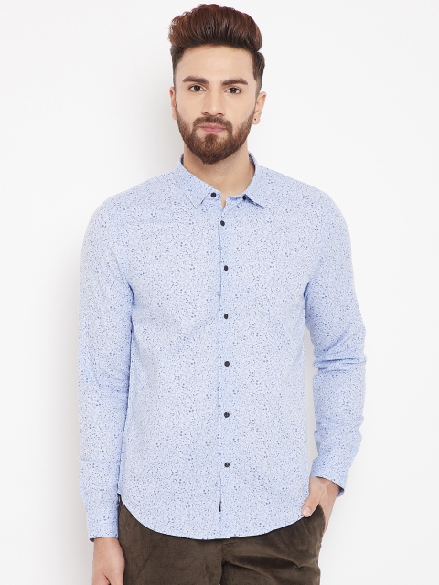 

Blackberrys Men Blue Trim Regular Fit Printed Casual Shirt