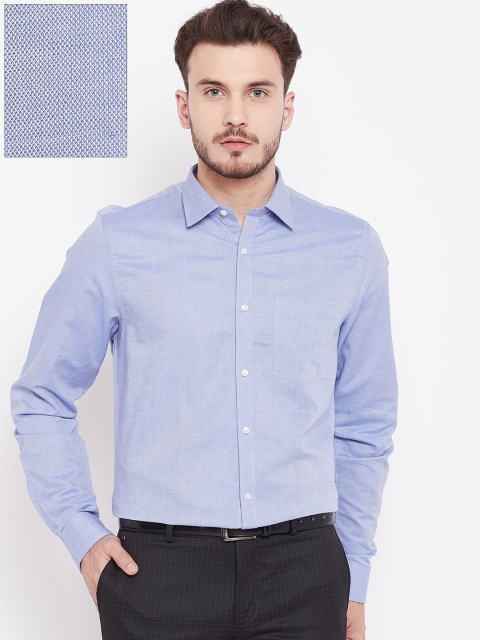 

Blackberrys Men Blue Slim Fit Solid Semiformal Shirt