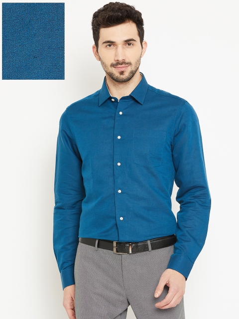 

Blackberrys Men Teal Blue Slim Fit Solid Formal Shirt