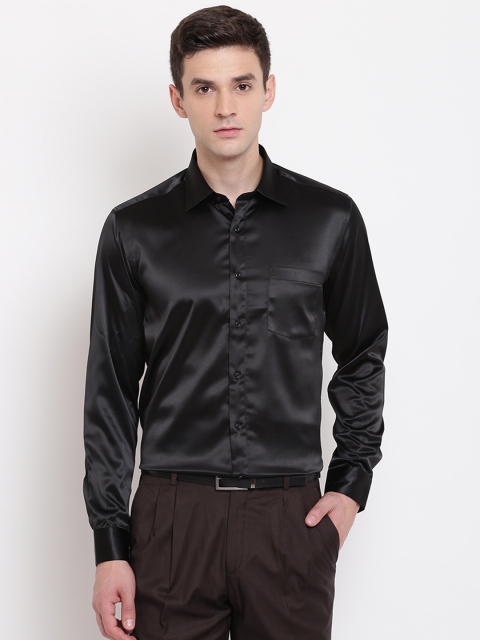 

Blackberrys Men Black Slim Fit Solid Party Shirt