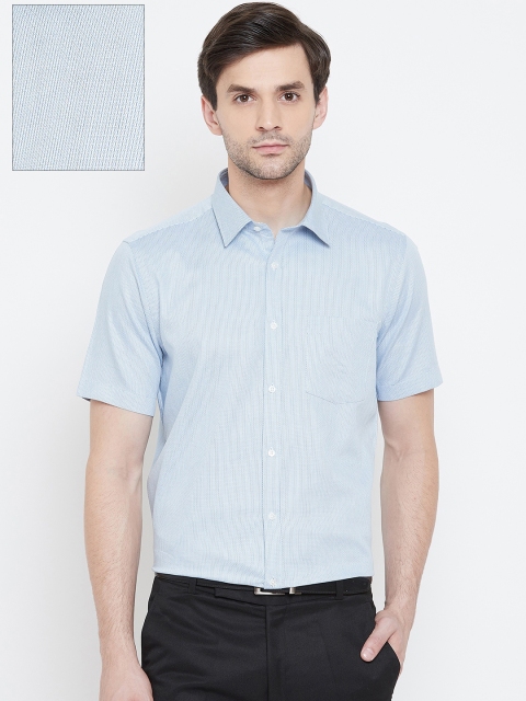 

Blackberrys Men Blue Slim Fit Self Design Formal Shirt
