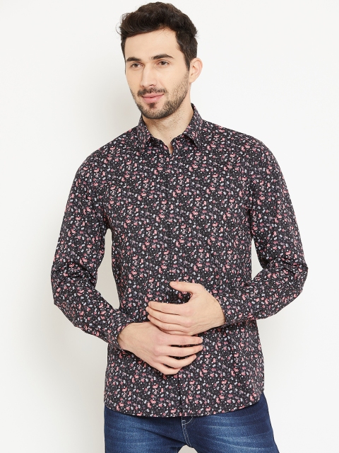 

Blackberrys Men Black & Pink Slim Fit Printed Casual Shirt