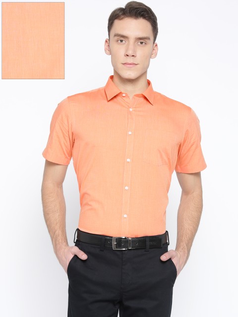 

Blackberrys Men Orange Slim Fit Solid Casual Shirt