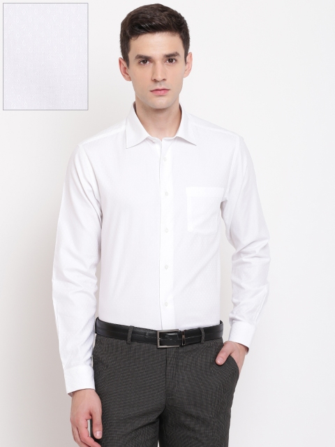 

Blackberrys Men White Regular Fit Self Design Casual Shirt