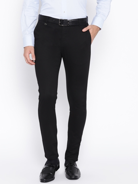 

Blackberrys Men Black Regular Fit Solid Trousers