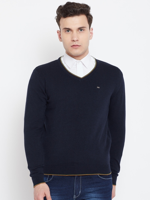

Blackberrys Men Navy Solid Pullover, Navy blue