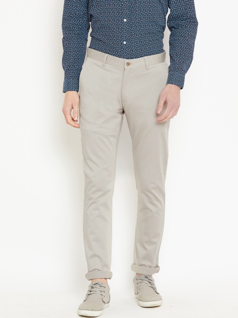 

Blackberrys Men Grey Regular Fit Solid Chinos