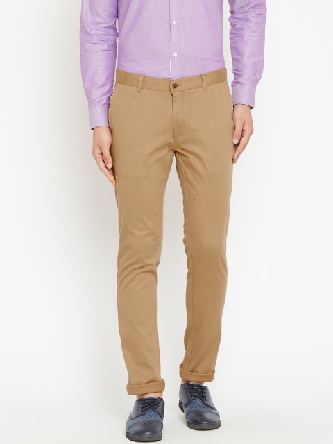 

Blackberrys Men Khaki Regular Fit Solid Trousers