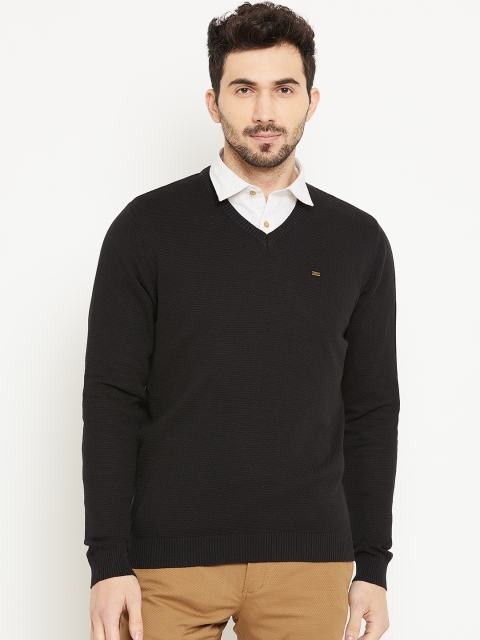 

Blackberrys Men Black Solid Pullover