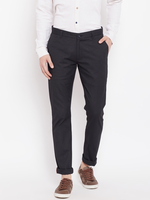 

Blackberrys Men Black Regular Fit Solid Trousers