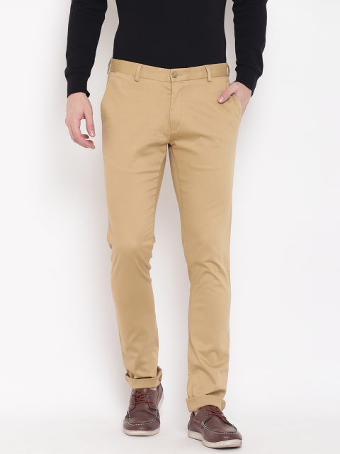 

Blackberrys Men Khaki B-91 Skinny Fit Solid Trousers