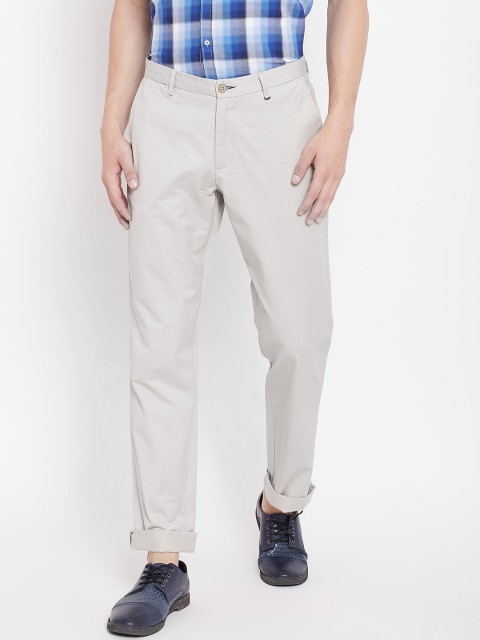 

Blackberrys Men Grey Regular Fit Solid Trousers