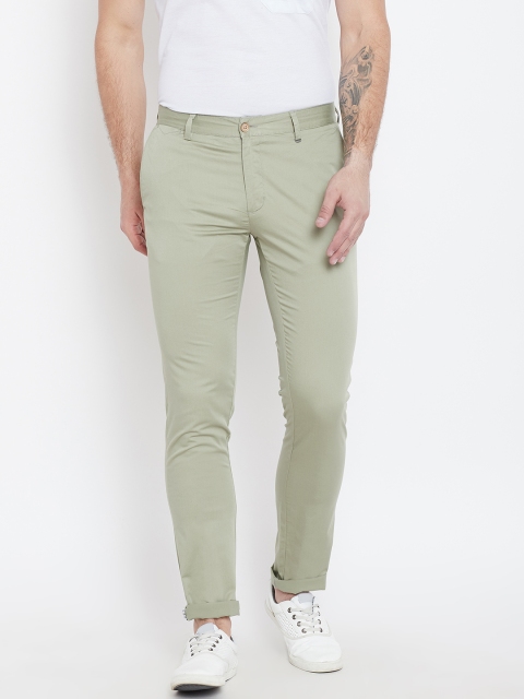 

Blackberrys Men Green Regular Fit Solid Trousers