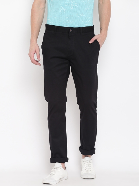 

Blackberrys Men Black Regular Fit Solid Trousers