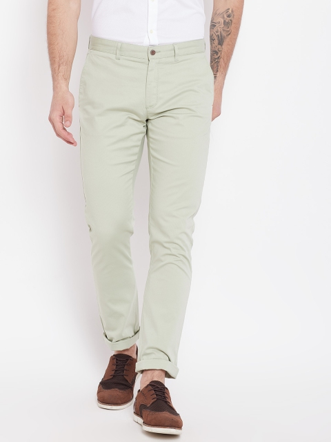 

Blackberrys Men Green Regular Fit Solid Trousers