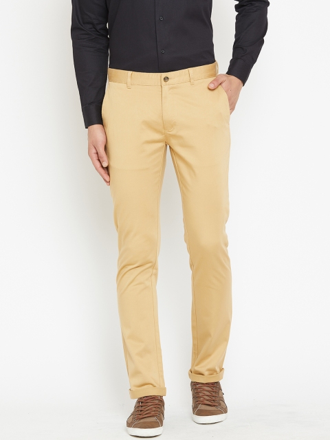 

Blackberrys Men Khaki Regular Fit Solid Chinos