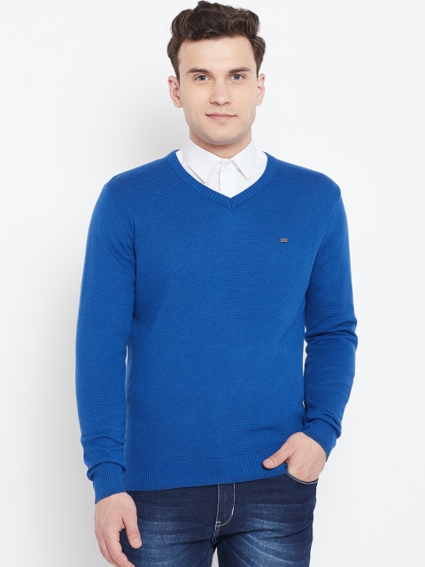 

Blackberrys Men Blue Solid Pullover