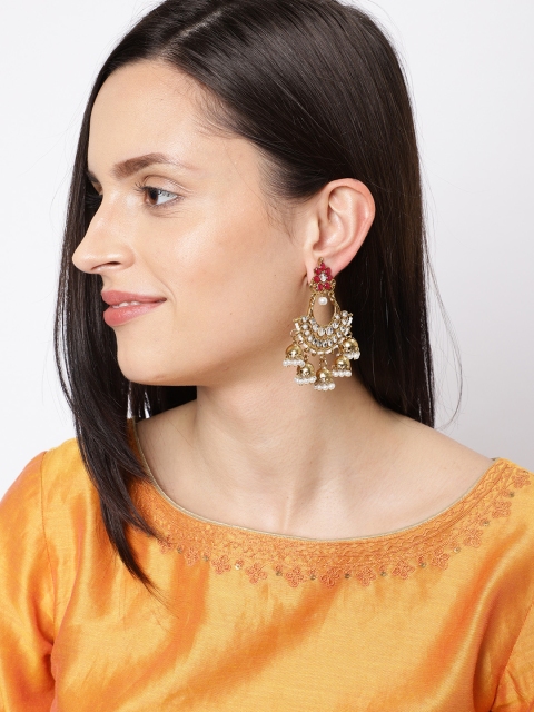 

Fida Gold-Toned & Pink Classic Chandbalis