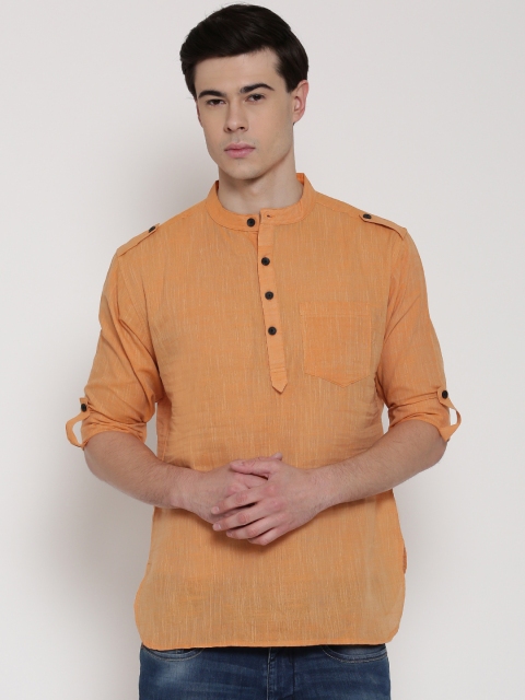 

Svanik Orange Short Kurta