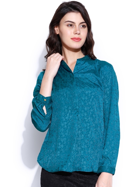 

Tokyo Talkies Teal Blue Top