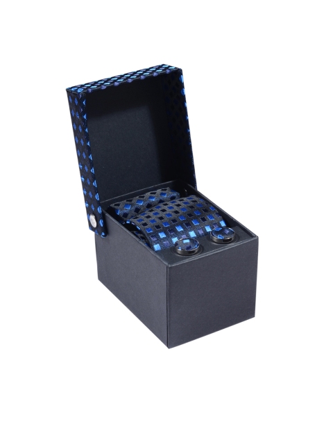 

Tossido Men Blue & Silver-Toned Accessory Gift Set