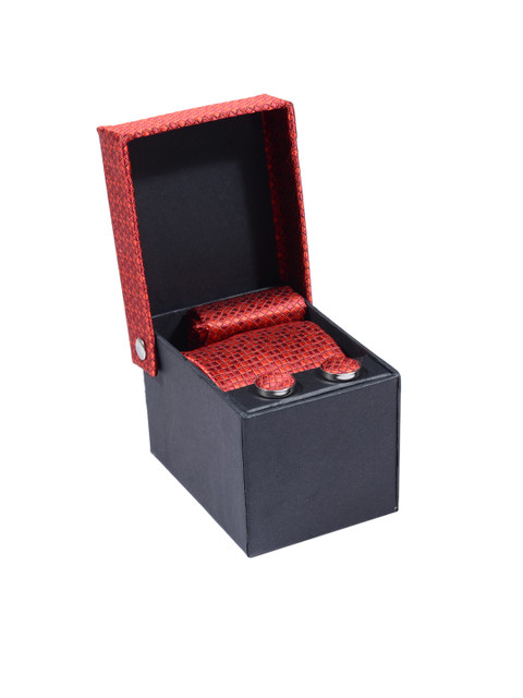 

Tossido Men Maroon & Silver-Toned Accessory Gift Set