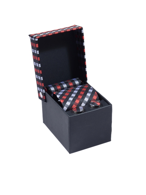 

Tossido Men Red & Grey Accessory Gift Set