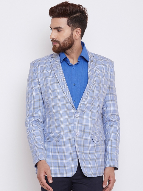 

Canary London Blue Checked Slim Fit Blazer