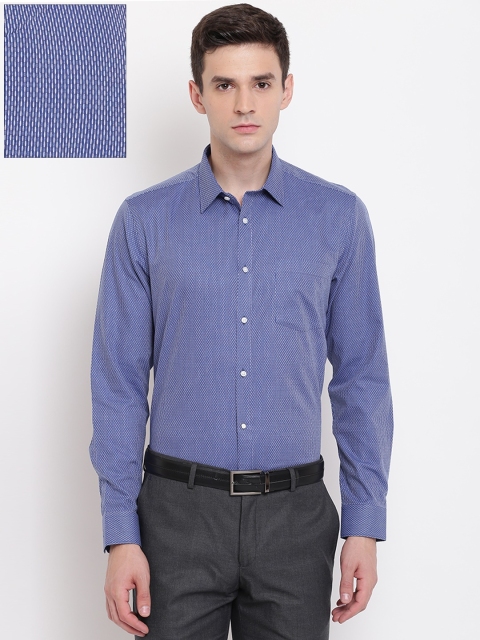 

Blackberrys Men Blue Slim Fit Printed Formal Shirt