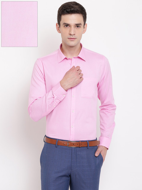 

Blackberrys Men Pink Regular Fit Solid Formal Shirt