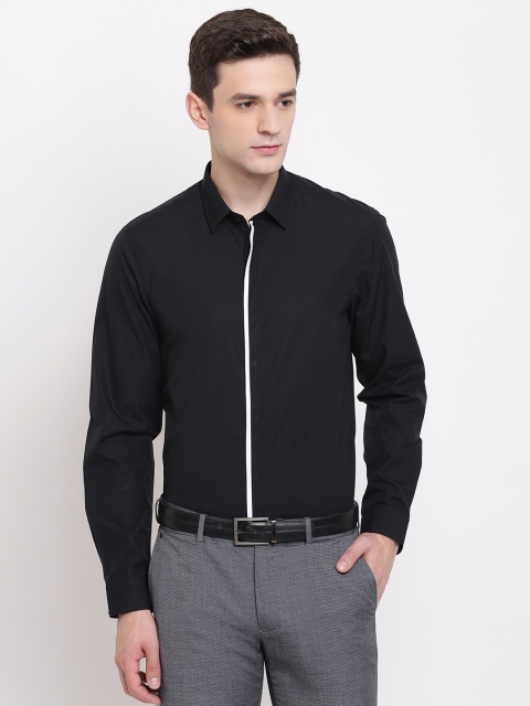 

Blackberrys Men Black Slim Fit Solid Partywear Shirt