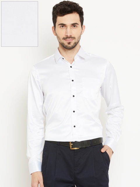 

Blackberrys Men White Slim Fit Solid Party Shirt