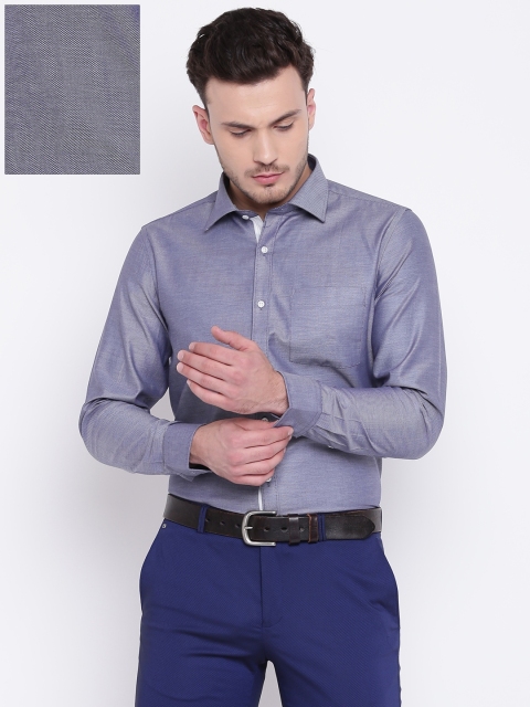 

Blackberrys Men Navy Blue Slim Fit Solid Formal Shirt
