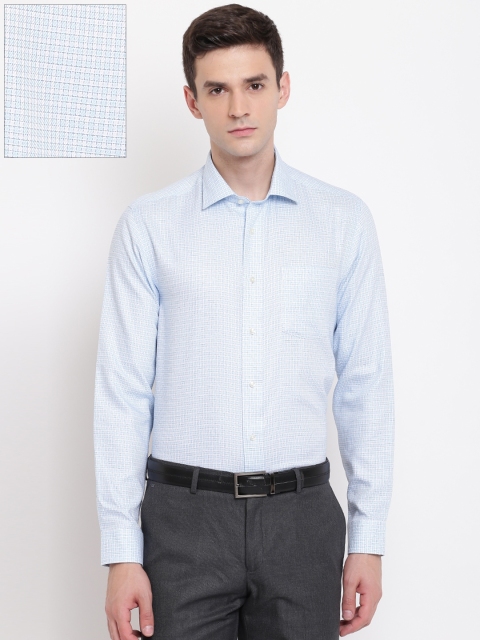 

Blackberrys Men Blue & White Smart Fit Checked Formal Shirt