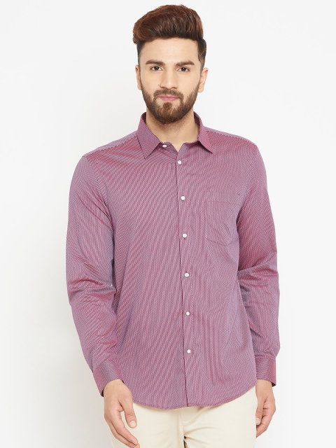 

Blackberrys Men Purple & Red Slim Fit Self-Design Casual Shirt