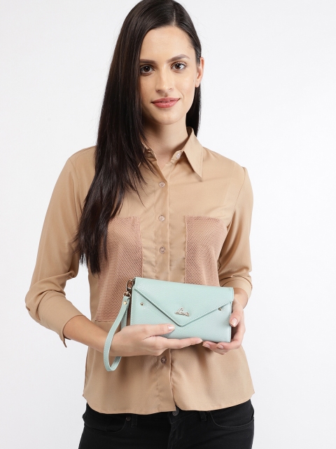 

Lavie Women Blue Solid Three Fold Wallet