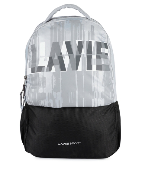 

Lavie Women Grey Graphic Printed Backpack