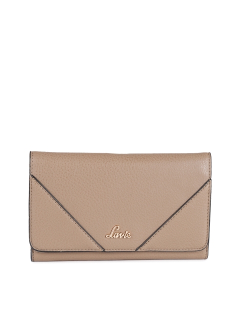 

Lavie Women Brown Solid Three Fold Wallet