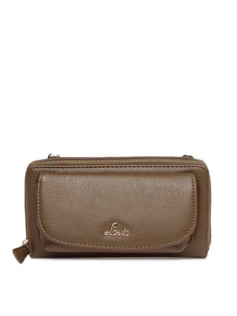 

Lavie Women Olive Green Solid Zip Around Wallet